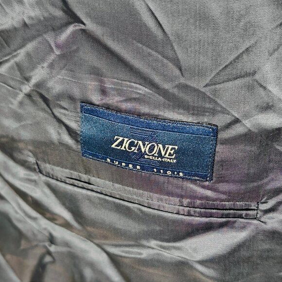 Joseph Abboud Men's Sport Coat Blazer Model 1402/4B‎ Gray Wool Zignone 100s 50L - Picture 15 of 16